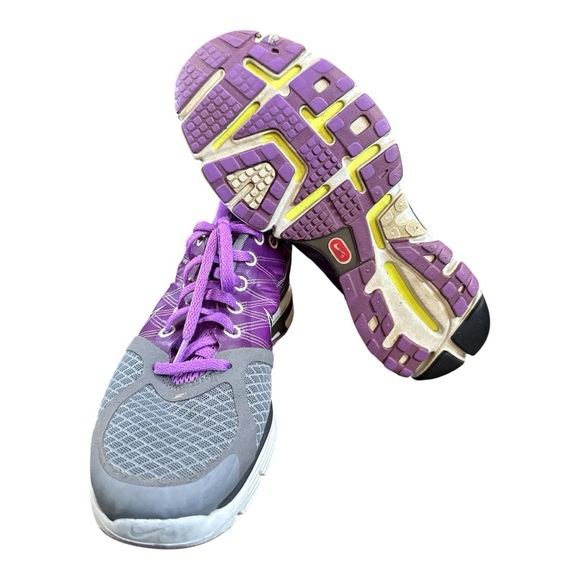 Nike Purple and Gray Athletic Shoes with Breathable Mesh - Picture 5 of 10
